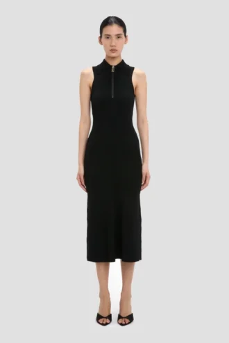 Mira Midi-Kleid in Schwarz