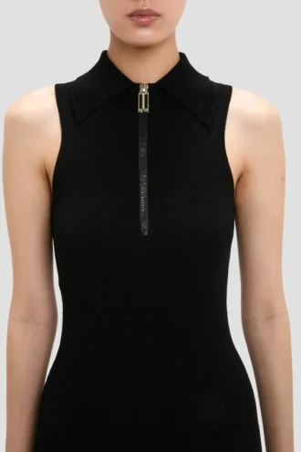 Mira Midi-Kleid in Schwarz