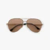 Pilotenbrille aus Metall in Gold-Blau Pilotenbrille aus Metall in Gold-Blau