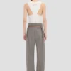Plissierte Hose in Nickel