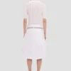 Polo-Shirt mit Rüschen in Weiß