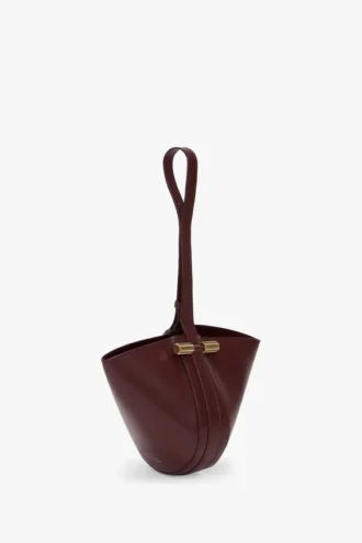 Portofino Dia Clutch aus burgunderrotem Leder