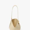 Portofino Dia Clutch aus elfenbeinfarbenem Leder