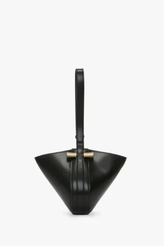 Portofino Dia Clutch aus schwarzem Leder