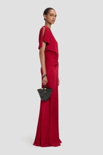 Portofino Dia Clutch aus schwarzem Leder