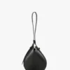 Portofino Dia Clutch aus schwarzem Leder