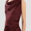 Posy Midi-Kleid in Burgunderrot Posy Midi-Kleid in Burgunderrot