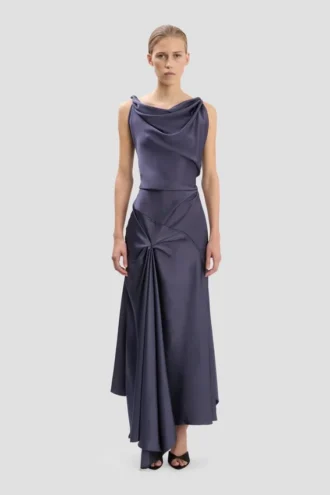 Posy Midi-Kleid in Eclipse