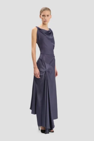 Posy Midi-Kleid in Eclipse