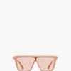 Rechteckige Schildsonnenbrille in Nude Rechteckige Schildsonnenbrille in Nude