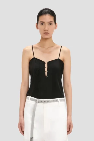 Rouleaux Cami-Top in Schwarz