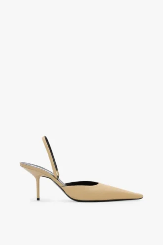 Sloane Halter Back 75 aus sandfarbenem Baumwollstoff