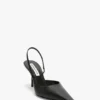 Sloane Halter Back 75 aus schwarzem Leder