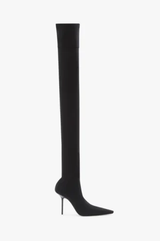 Sloane Stiletto-Jersey-Stiefel 100 in Schwarz