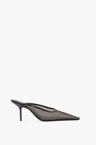 Sloane Stiletto-Mule 75 aus schwarzem Mesh