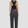 Split Tank Top in Schwarz