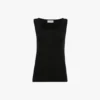 Split Tank Top in Schwarz