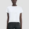 T-Shirt in geschrumpfter Passform in Weiß