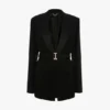 Taillierte Jacke mit Gürtel in Schwarz Taillierte Jacke mit Gürtel in Schwarz