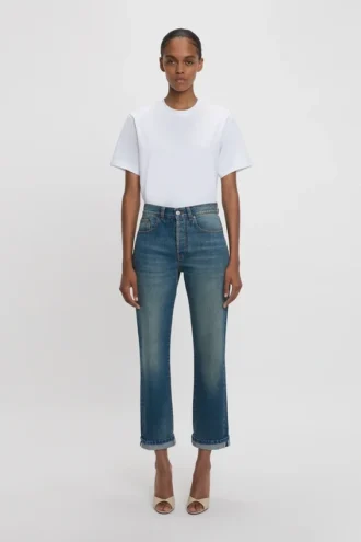 The Victoria Jeans in Mittelblau