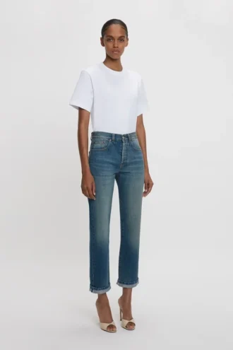 The Victoria Jeans in Mittelblau