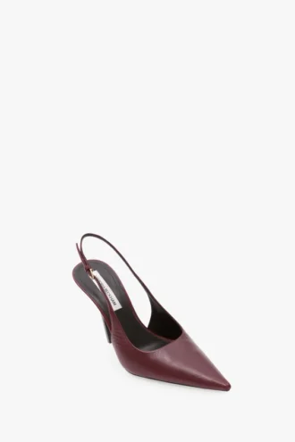 The Victoria Stiletto Slingback 100 aus burgunderrotem Leder