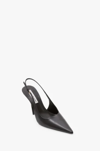 The Victoria Stiletto Slingback 100 aus schwarzem Leder