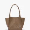 The Victoria-Tasche aus taubengrauem Leder The Victoria-Tasche aus taubengrauem Leder