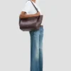 The Victoria Tote Bag aus burgunderrotem Leder