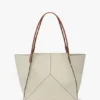 The Victoria Tote Bag Large aus elfenbeinfarbenem Canvas