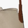 The Victoria Tote Bag Large aus elfenbeinfarbenem Canvas