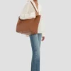 The Victoria Tote Bag Large aus hellbraunem Leder