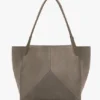 The Victoria Tote Bag Large aus kieselgrauem Wildleder