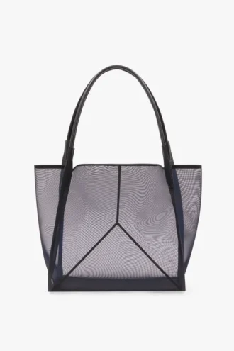 The Victoria Tote Bag Large aus marineblauem Netzstoff