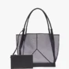 The Victoria Tote Bag Large aus marineblauem Netzstoff