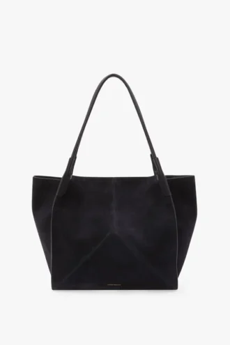 The Victoria Tote Large aus marineblauem Wildleder