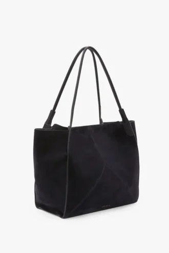 The Victoria Tote Large aus marineblauem Wildleder