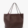 The Victoria Travel Tote Bag aus burgunderrotem Leder