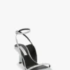 The Victoria verzierte Stiletto-Sandale 75 in Magnesium-Satin