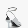 The Victoria verzierte Stiletto-Sandale 75 in Magnesium-Satin