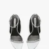The Victoria verzierte Stiletto-Sandale 75 in Magnesium-Satin