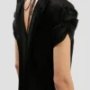 Twist Shoulder Dress in Schwarz Twist Shoulder Dress in Schwarz
