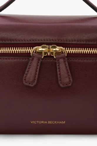 Vanity Crossbody aus burgunderrotem Leder