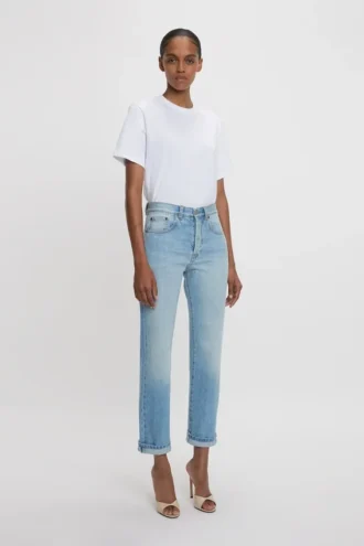 Victoria-Jeans in hellblauer Waschung
